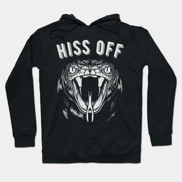 HISS OFF King Cobra Venomous Snake PISS OFF Hoodie by Print Cartel